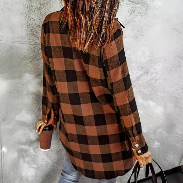 Fall/Winter Plaid Brushed Button Shirt