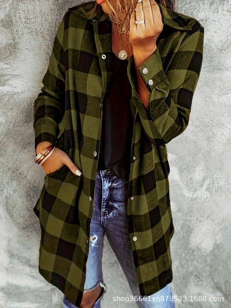 Fall/Winter Plaid Brushed Button Shirt