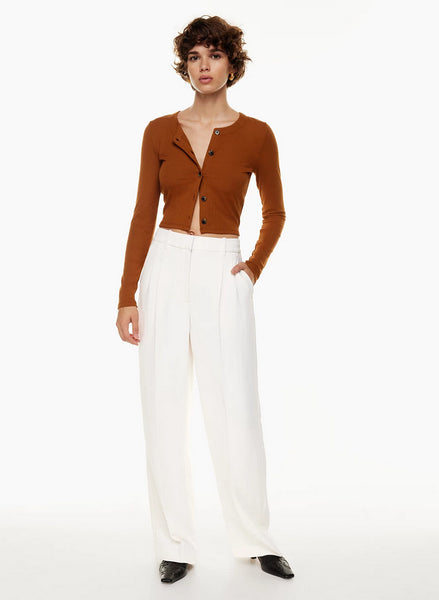 High Waist Wide Leg Straight Pants With Pockets