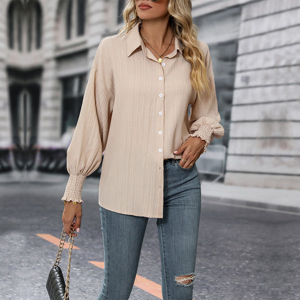 New Apricot Elegant Long Sleeve Shirt