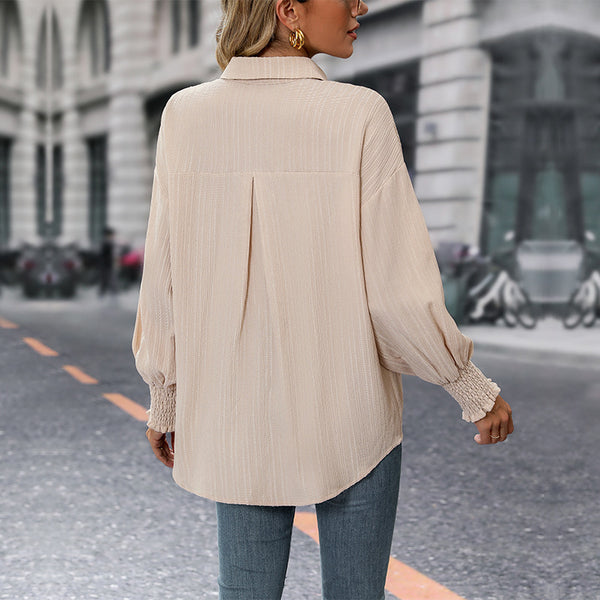 New Apricot Elegant Long Sleeve Shirt