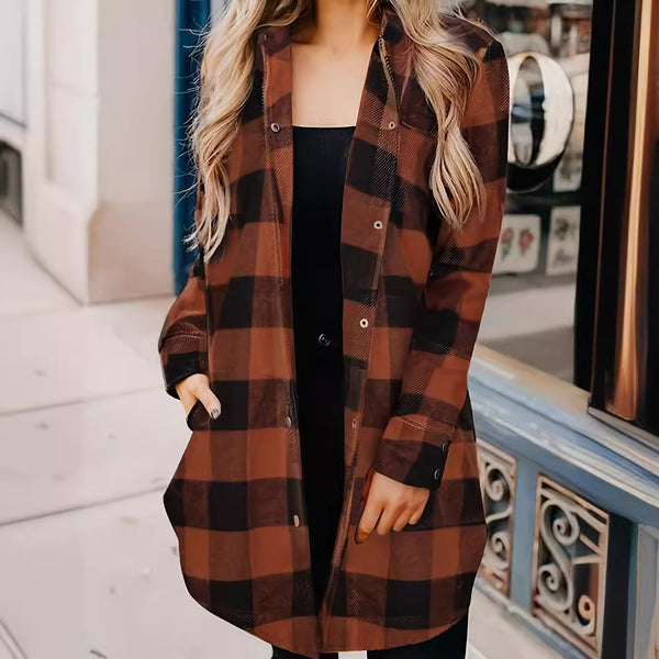 Fall/Winter Plaid Brushed Button Shirt