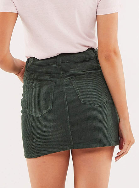 Paloma Slim Corduroy High Waist Pencil Mini Skirts