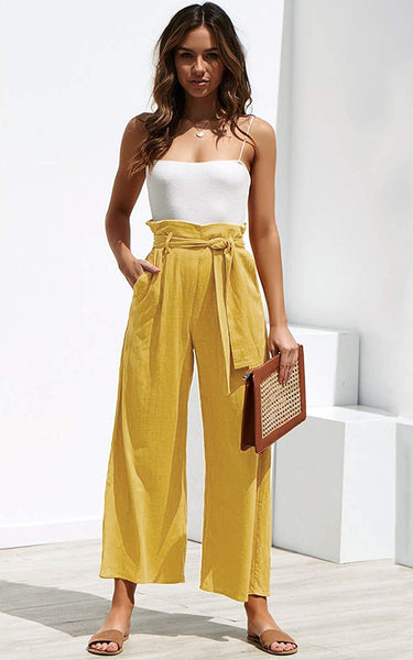 Cecilia High Waist Wide Leg Palazzo Pants