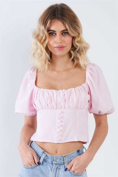 Thea Puff Sleeve Crop Top