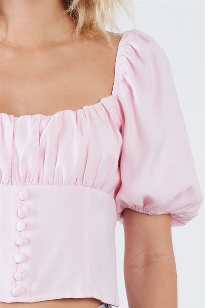 Thea Puff Sleeve Crop Top