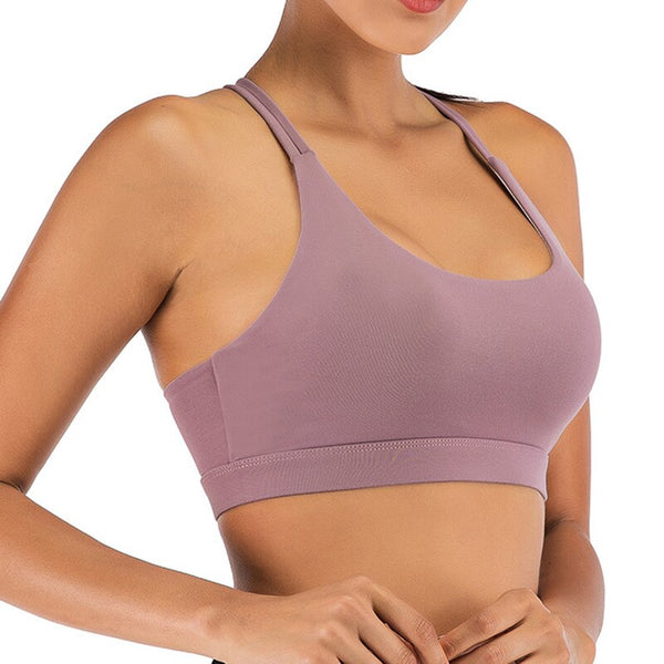 Women's Seamless Strappy Crisscross Sports Top