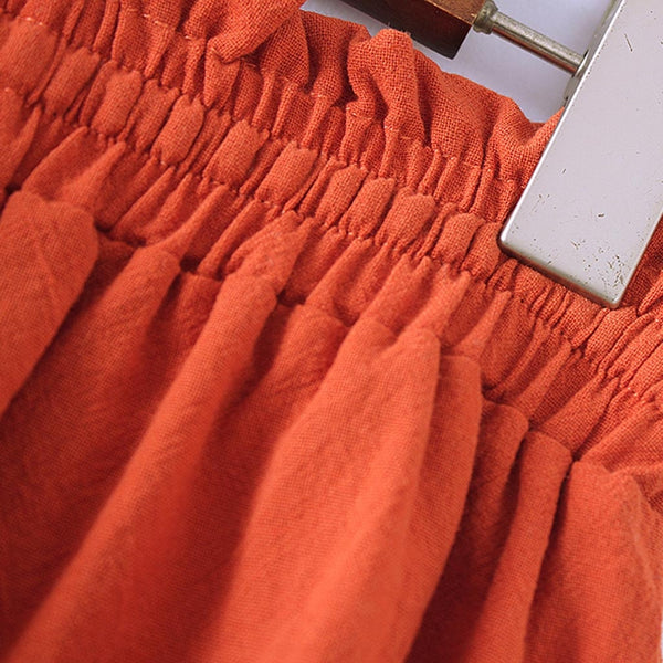 Lilah Burnt Orange Ruffled Skirt