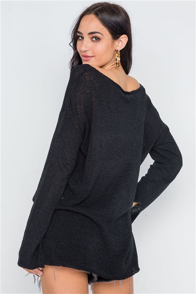 Scoop Neck Oversized Sweater