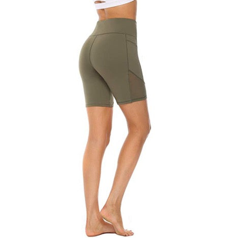 Women's High Waist Yoga/Dance/Sports Biker Shorts With Pocket