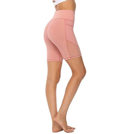 Women's High Waist Yoga/Dance/Sports Biker Shorts With Pocket