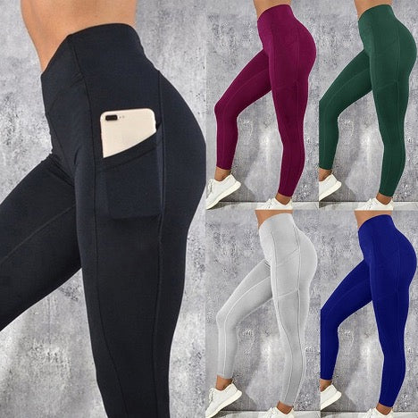 Women's Push Up Mesh Leggings with Side Pocket