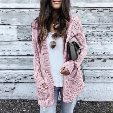 Sutton Knitted Open Cardigan Sweater
