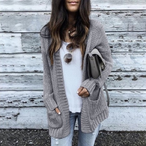 Sutton Knitted Open Cardigan Sweater