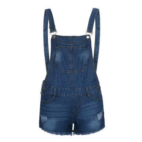 Amanda Blue Denim Short Overalls