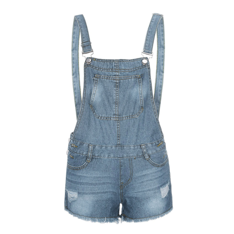 Amanda Blue Denim Short Overalls