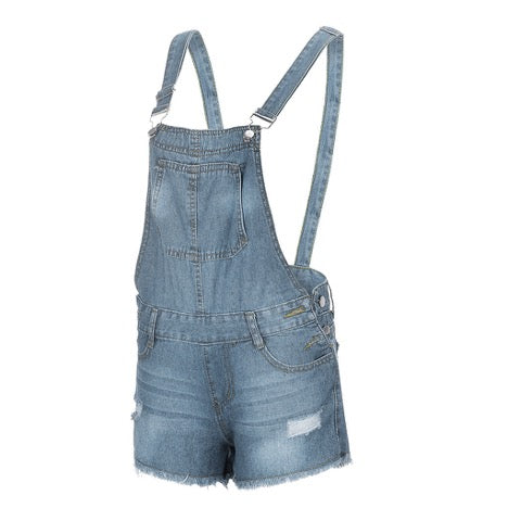 Amanda Blue Denim Short Overalls