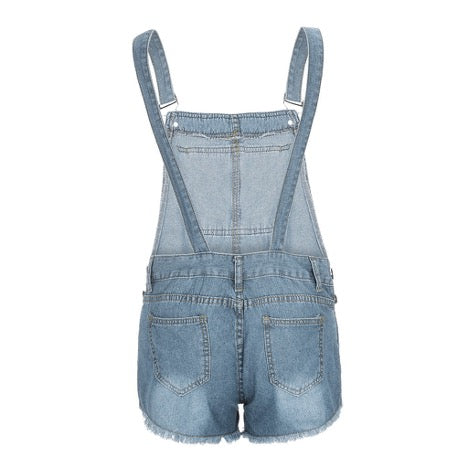 Amanda Blue Denim Short Overalls