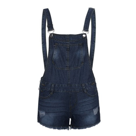 Amanda Blue Denim Short Overalls