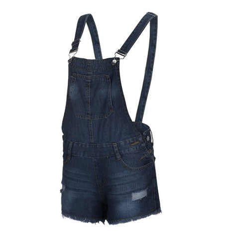 Amanda Blue Denim Short Overalls