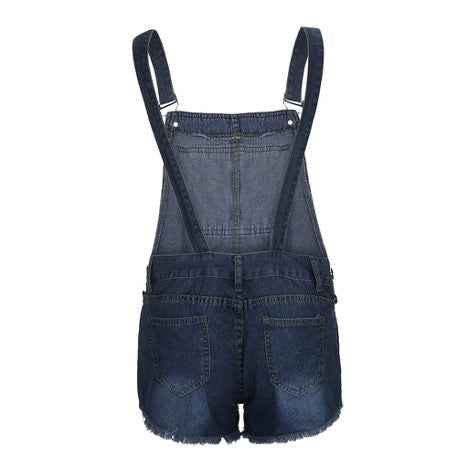 Amanda Blue Denim Short Overalls