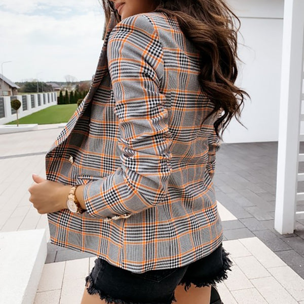 Hattie Checkered Plaid Blazer Suit