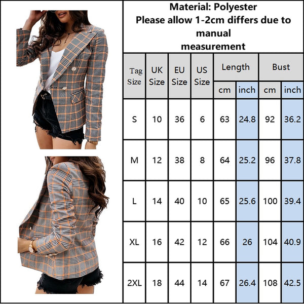 Hattie Checkered Plaid Blazer Suit