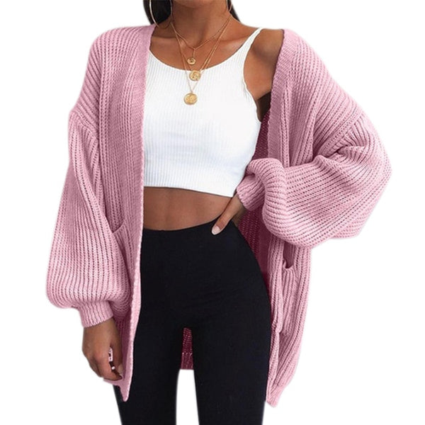 Sutton Knitted Open Cardigan Sweater