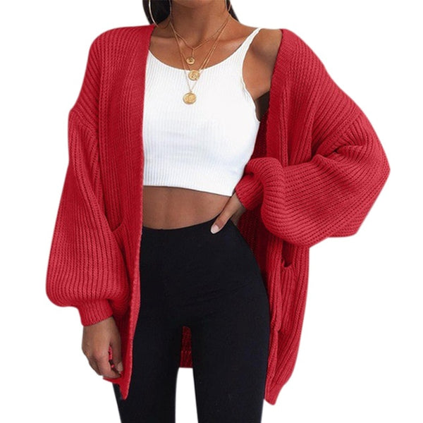 Sutton Knitted Open Cardigan Sweater