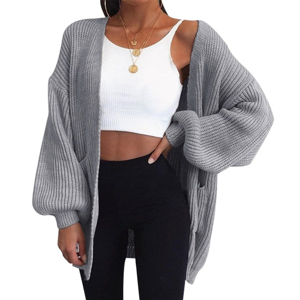 Sutton Knitted Open Cardigan Sweater