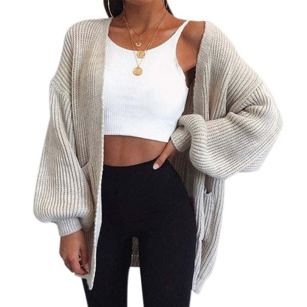 Sutton Knitted Open Cardigan Sweater