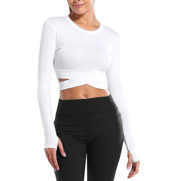 Liv Active Crossed Waist Crop Top