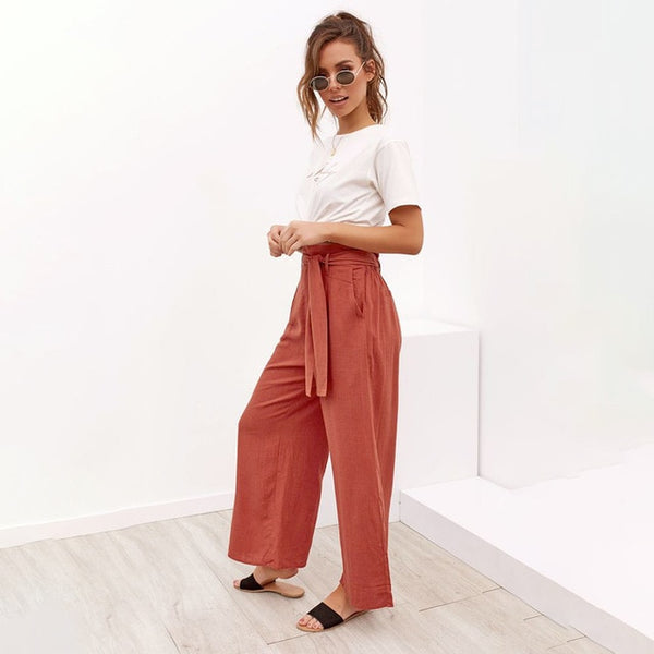 Cecilia High Waist Wide Leg Palazzo Pants