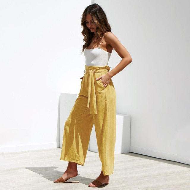 Cecilia High Waist Wide Leg Palazzo Pants