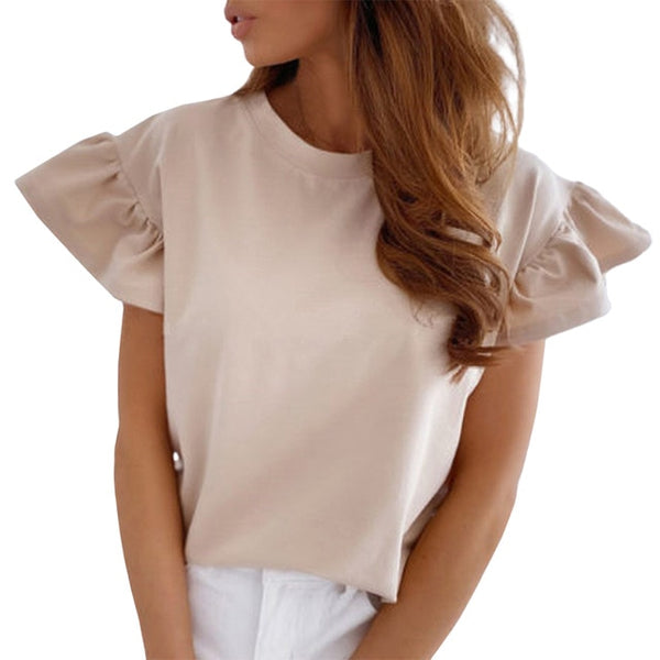 Butterfly Ruffle Sleeve Blouse