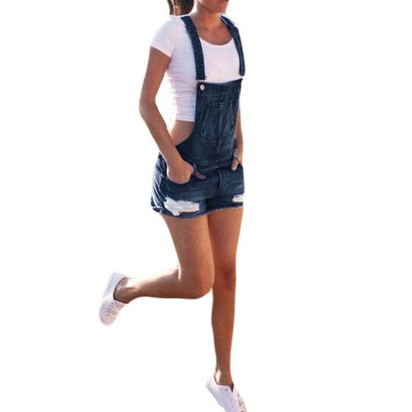 Amanda Blue Denim Short Overalls