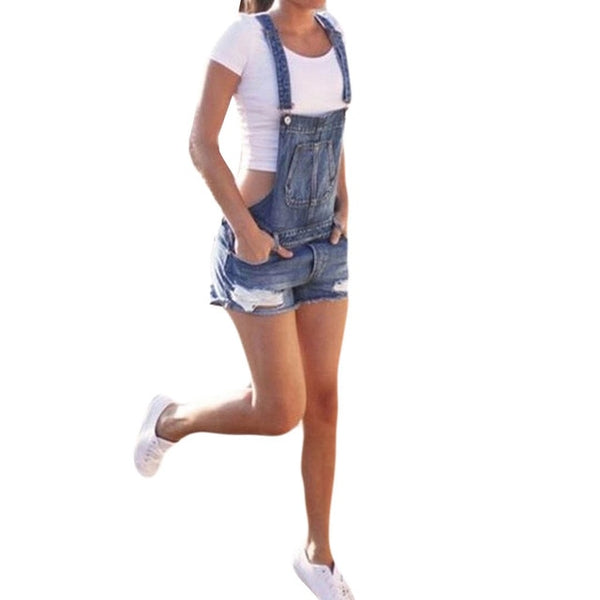 Amanda Blue Denim Short Overalls