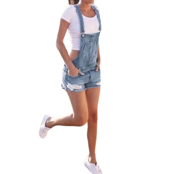 Amanda Blue Denim Short Overalls