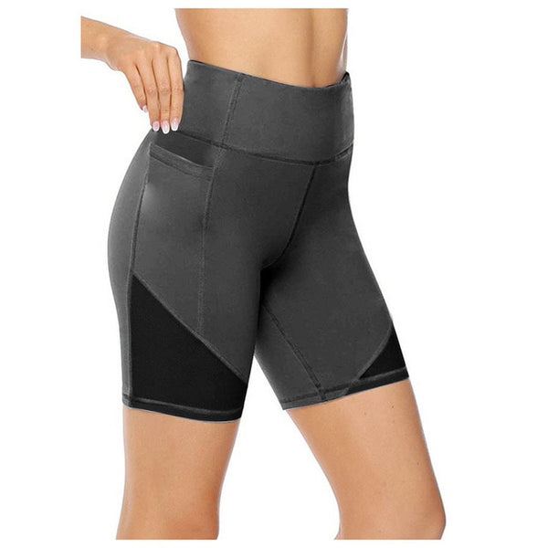 Women's High Waist Yoga/Dance/Sports Biker Shorts With Pocket