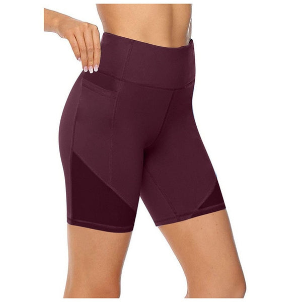 Women's High Waist Yoga/Dance/Sports Biker Shorts With Pocket