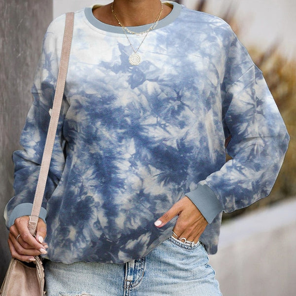 Multicolor Tie Dye Long Sleeve Sweatshirt