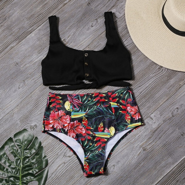 Arya High Waist Two-Piece Bikini Set