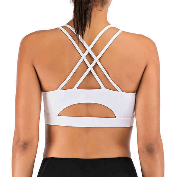 Women's Seamless Strappy Crisscross Sports Top