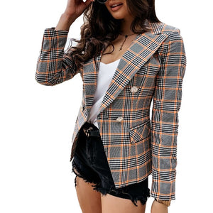 Hattie Checkered Plaid Blazer Suit